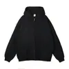 Sudadera cárdigan Cleanfit blanca y gris para hombre, chaqueta con capucha de estilo retro americano de moda para primavera y otoño