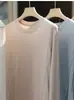 Efeito emagrecedor com bordado em linha, design tridimensional de espinha de peixe, mistura de lã macia e confortável, amigável à pele, gola redonda, camiseta de manga comprida para base feminina, coleção de outono