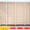Secador de ropa de pie perchero de dormitorio estante telescópico sin perforaciones para balcón barra de piso para armario