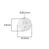 Cuentas Espaciadoras de Diamante Calado de 10 mm Plata de Ley S925 Plata Lisa Micro-Pavimentadas con Circonita Pulsera de Cuerda Hecha a Mano DIY Accesorios de Plata Cuentas Redondas