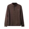 Sudadera con media cremallera para hombre Camiseta de manga larga nueva de otoño 2025 para hombre 380g Peso pesado Versátil Sudadera con cuello alto para hombre