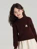 Ropa Nueva de Invierno para Niñas Suéteres Engrosados Otoño e Invierno 2024 Nuevo Suéteres de Punto Bordados de Oso de Dibujos Animados para Niños