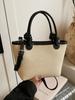 Bolso Bandolera Versátil para Mujer 2026 Nuevo Estilo Coreano Bolso Tote Pequeño Bloqueo de Color Bolso Cubo Casual