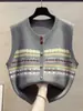 Chaleco de punto de cuello redondo para mujer 2026 primavera, otoño, invierno nuevo estilo chaleco exterior holgado para llevar sobre suéter