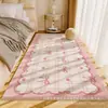 Alfombra de Noche Imitación Cachemira Fresca y Acogedora para Dormitorio Manta Decorativa para Dormitorio del Hogar Alfombrilla Antideslizante Amigable con la Piel Fácil de Cuidar para Balcón