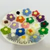 Flor de Pompones Hecha a Mano con Ganchillo Lana Flor de Ganchillo Hecha a Mano Sombrero Flor de Ganchillo Pasador Accesorios para el Cabello Broche para Ropa Accesorios de Flores Pequeñas Flor al por Mayor