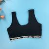 Conjunto de Ropa Interior de Desarrollo para Niñas con Letras de Moda para Escuela Secundaria y Primaria Chaleco Pequeño con Almohadilla de Esponja Ropa Interior