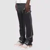 Fábrica de roupas masculinas da moda transfronteiriça, oferecendo serviços de drop-shipping para calças jeans de trabalho masculinas, calças jeans com retalhos elásticos estilo europeu e americano