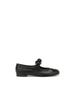 Sapatos Mary Jane Yuanlitong Estilo Chanel Bico Redondo Color Block para Mulheres 2025, Sapatos Baixos com Tira Única Plissada, Confortáveis e Versáteis