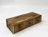 Madera de paulownia antiguo gabinete de almacenamiento Caja de almacenamiento marrón con 2 cajones, tablero de mesa y para colgar en la pared