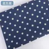 Tecido de algodão com estampa de linho tecido para saias toalha de mesa forro de bolsa de maquiagem bolsa calças tecido com estampa de ondas azul e branco