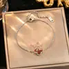 Pulsera de Trébol de Acero de Titanio que no se decolora Joyería Simple Elegante Versátil Chapada en Oro de 18K Joyería de Moda