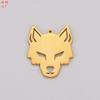 Pendente de cabeça de lobo em aço inoxidável polido 18K dominador personalizado europeu e americano mais vendido Acessórios de pingente masculinos DIY em estoque