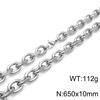 Colar de aço inoxidável O-Chain Pulseira de aço de titânio Colar terno 10mm Corrente de correspondência tendência de moagem de pulseira de aço de titânio Jóias