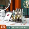 Caixa de Armazenamento de Mesa Transparente Ins Suporte de Armazenamento em Forma de T Caixa de Armazenamento Aberta Porta-Copos Empilhável Dormitório Estudantil Feminino