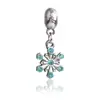 Huiyue moda aleación Diamante con cuentas pulsera accesorios DIY copo de nieve girasol cuenta de agujero grande colgante en stock al por mayor