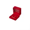Caja de Boda Roja Calada con Tres Cajas Doradas, Caja de Empaque con Herrajes Dorados, Caja de Regalo, Caja para Anillo, Joyería, Set de Caja para Colgante