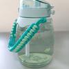 Cordón para taza de gran tamaño tejido a mano, cuerda portátil para taza de agua, cuerda para transportar tetera portátil, hebilla de plástico, tapa para taza, cuerda para asa de tetera