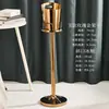 Balde de Champagne de Aço Inoxidável Estilo Europeu com Suporte de Luxo Modelo para Sala de Exposição Joalheria Bar Doméstico KTV Vinho Balde Vertical de Gelo