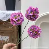 Flores Artificiales con 3 Cabezas, Fruta de Molino de Viento, Crisantemo de Molino de Viento, Hortensia, Decoración para Salón de Bodas, Arreglo Floral de Interior, Accesorios para Paisajismo, Transfronterizo