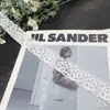 Tanglong Moda Blanco Decolorado con Purpurina Plateada Encaje de Alta Elasticidad Borde Pequeño Pulsera Joyería Hecha a Mano Accesorios de Encaje DIY
