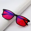 Armazón para Gafas de Juego 99% Anti Luz Azul Recubrimiento AR Antirreflectante Lente Roja de PC Armazón Negro Venta al por Mayor