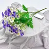 Flor de Borboleta de Milão de Cinco Cabeças Única Flor Artificial Bicolor Adereços de Fotografia Flor de Seda Estilo Pastoral Decoração de Casamento