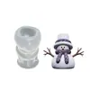 Novo Molde de Silicone de Boneco de Neve Usando Chapéu de Natal e Cachecol para Vela Aromática Artesanal DIY e Enfeite de Gesso