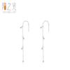 Elegante S925 Prata Esterlina Longa Borla Linha de Orelha Feminino Design de Nicho Simples Sense Ins Estilo Avançado Sense Corrente Joia de Orelha