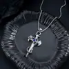 Collar de Cadena de Acero de Titanio de Moda Transfronterizo para Hombres, Colgante de Espada Serpiente Elegante y Audaz, Cadena de Suéter de Celebridad de Internet para Accesorios de Mujer