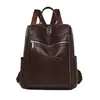 2026 Superventas Transfronterizos Mochila Multicompartimento Moda Europea y Americana Bolso de Hombro Cruzado Individual para Mujer Cuero Gran Capacidad