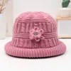 Sombrero cálido de terciopelo para otoño e invierno para madres de mediana edad y ancianos, para personas mayores, mujeres, abuelas, señoras mayores, protección contra el frío, protección para los oídos, sombrero de lana tejido