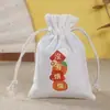 Sacos Criativos de Doces para Presente da Temporada de Formatura com Fechamento de Cordão DIY Palavras Bonitas Pequenos Sacos de Tecido Sacos para Embalagem de Lembrancinhas