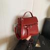 Bolso de Mano de Nicho Estilo Coreano Textura de Alta Gama Transfronterizo Moda Retro Piel al Aceite Bolso Cuadrado Pequeño Bolso de Hombro Cruzado Bolso de Mujer