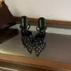 Primer Encuentro con los Zapatos de Tacón Alto Stiletto Puntiagudos con Lunares Blancos de la Temporada, Sandalias Femeninas de Cierre con Correa y Punta Cerrada Estilo Francés