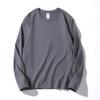 220g algodão manga comprida gola redonda T-Shirt atacado masculino interior branco T-shirt inferior camisa impressa logotipo ao vivo fornecimento ao vivo
