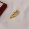Pasador Lateral de Flor Bordada, Pinza para el Cabello de Estilo Coreano Nuevo de Alta Gama, Pinza para Flequillo de la Frente, Juego de Pinzas Bb de Estilo Festivo