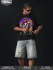 Camiseta Stevieer Kobe Star Estampa Dupla Estilo Pôster Retro Americano Algodão Puro Pesado Manga Curta Solta