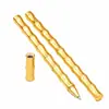 Popular Bolígrafo de Latón Estilo Bambú, Bolígrafo de Gel Metálico Desmontable, Regalo para Oficina de Negocios, Bolígrafo para Firmar, Artículo de Manualidad