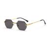 D035 Nuevas Gafas de Sol Retro Doradas Sin Marco de Película Europeas y Americanas para Mujer, Gafas de Sol Personalizadas para Hombre para Fotos de Calle de Celebridades de Internet