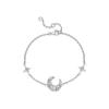 Pulsera de Cobre Blanco Fanjia con Logotipo, Pulsera Ligera de Mariposa para Mujer, Joyería de Flor de Glicina, Pulsera Atractora de Dinero, Regalo de Cumpleaños para Novia