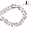 Jinghui Accesorios para joyería DIY Pulsera Cuentas sueltas Morado amarillo natural con 6*8mm Hecho a mano Semiacabado Cristal Irregular