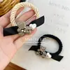 Diadema de Perlas de Camelia de Alta Gama Dongdaemun Cuerda para el Cabello Goma Gruesa Diadema para Cola de Caballo Accesorios para el Cabello para Mujeres