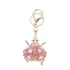 Llavero Creativo de Mariquita Siete Estrellas con Diamantes Llavero de Insecto Boutique Regalo Personalizado Colgante para Mochila Mayoreo