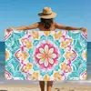 Toalla de playa de rizo impresa a doble cara para comercio exterior, toalla de baño para natación de microfibra de doble cara para adultos transfronteriza, vellón de doble cara de secado rápido al por mayor