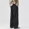 Pantalones casuales retro americanos de pana gruesa para hombre, nuevos pantalones rectos holgados, pantalones curvos de algodón puro de marca moderna para hombre