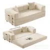 Sofá cama de tela plegable de doble uso, extraíble y lavable, con compresión al vacío, transfronterizo, para sala de estar, modular, sofá de línea recta para dormir y reclinable