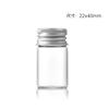 Tapa de Aluminio de 22 mm Botella de Tubo de Vidrio de Borosilicato Alto Sellado a Rosca Transparente Botella de Dulces Botella Cápsula Botellita de Medicina de Pequeña Capacidad