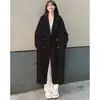 Abrigo de Lana Socialité 2026 para Mujer, Nuevo Abrigo de Lana Otoño/Invierno, Estilo Hepburn Popular, Tendencia Coreana para Figuras Pequeñas