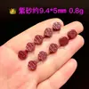 Arena Dorada Púrpura Cruda Z Carácter de Riqueza y Fortuna Carácter de Doble Felicidad Nube de Cinabrio Patrón Accesorios para Pulseras DIY Flor Pequeña Agujero Pasante Cinabrio